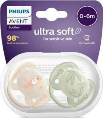 Philips Avent Ultra Soft Yumuşak 2li Emzik 0-6 Ay Erkek