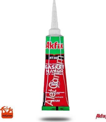 AKFİX TÜP SIVI CONTA YÜKSEK ISI SİLİKONU 300 C KIRMIZI CONTA 50ML