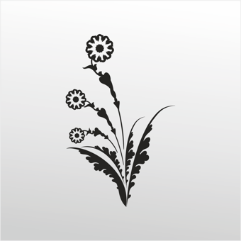 Folyo Sticker Çiçek 100cm Uzunluk