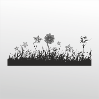 Folyo Sticker Çiçek 100cm Uzunluk