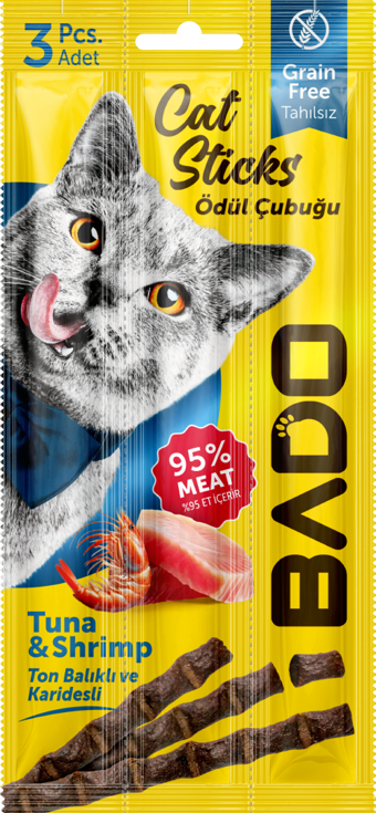 Bado Kedi Ödül Çubuğu Ton Balıklı ve Karidesli 3x5gr