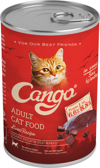 Cango Yetişkin Yaş Kedi Maması Ciğerli 415Gr