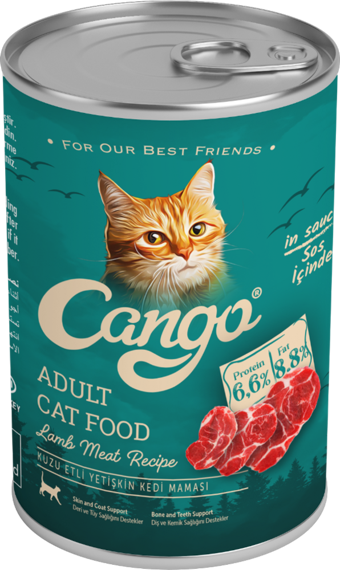 Cango Yetişkin Yaş Kedi Maması Etli Biftekli 415Gr