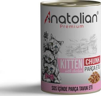 Anatolian Premium Kitten Tavuklu Yavru Kedi Konservesi 400 gr x 12 adet