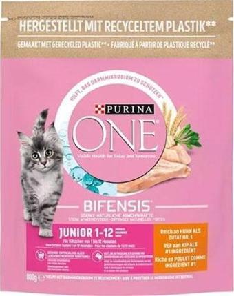 Purina One Junior Tavuklu Yavru Kedi Maması 2 Adet 800 Gr