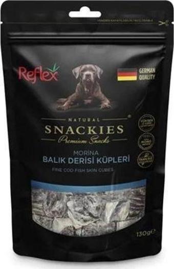 Reflex Snackies Natural Balık Derisi Küpleri Tahılsız Köpek Ödül Maması 130 Gr