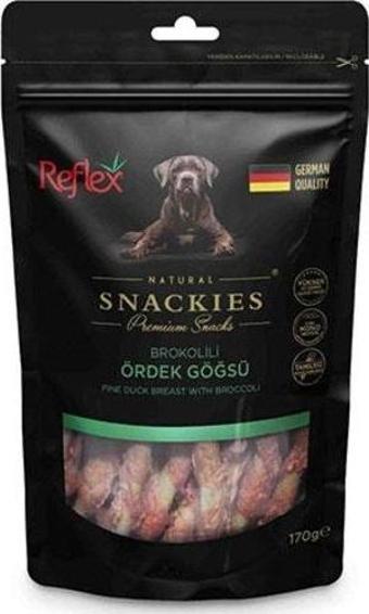 Reflex Snackies Natural Brokolili Ördek Göğsü Tahılsız Köpek Ödül Çubuğu 170 Gr