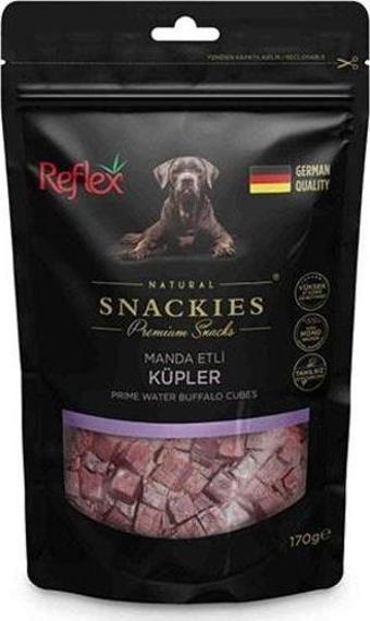 Reflex Snackies Natural Manda Etli Küp Tahılsız Köpek Ödül Maması 170 Gr