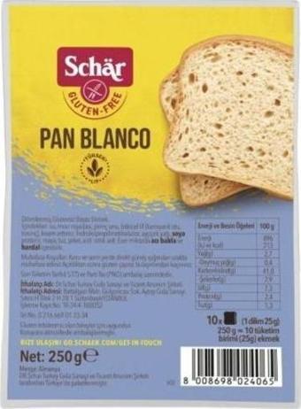 Schar Glutensiz Ekmek 250 Gr. (12'li)