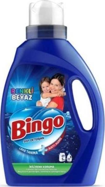 Bingo Matik Sıvı Çamaşır Deterjanı 2145 ml. Renkli & Beyaz 33 W (6'lı)