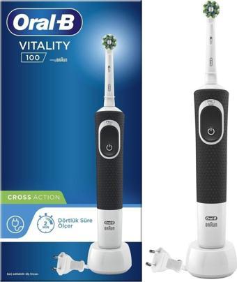 Oral-B D100 Vitality Cross Action Şarjlı Diş Fırçası - Siyah