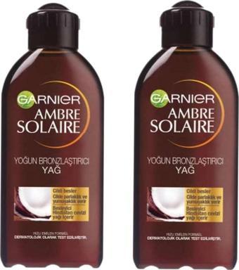 Garnier Ambre Solaire Yoğun Bronzlastirici Yağ 200 Ml*2 Adet