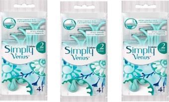 Gillette Venus Gillette Simply Venus 2 Bıçaklı 12 Adet Kadın Tıraş Bıçağı