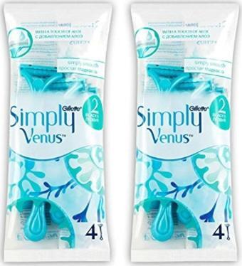 Gillette Venus Venüs Simply Venus 2 Kullan At Tıraş Bıçağı 4'Lü X 2 Adet