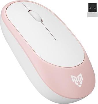 Blueforce W314 2.4 Ghz Wireless 3 Tuşlu Sessiz Ofis Mouse Pembe