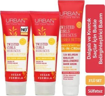 Urban Care Hibiscus&Shea Butter Kıvırcık&Dalgalı Saçlara Özel Bukle Belirginleştirici Saç Bakım Seti