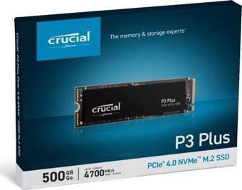 Crucial P3 Plus 500GB SSD M.2 Nvme Pcıe CT500P3PSSD8 4700 - 1900MB/S , 2280 , 5 Yıl Garanti,pcıe Gen 4 X4 Crucial