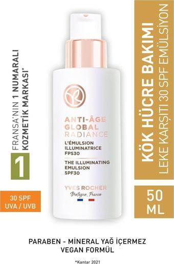 Yves Rocher Leke Ve Yaşlanma Karşıtı Bitkisel Kök Hücre Bakımı Anti-age Global Radiance- Vitamin E - 30 Spf Krem 41919