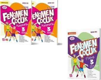 Fenomen Çocuk 2024 3. Sınıf Türkçe + Matematik 1. Ve 2. Kitap Seti 3 Kitap - Fenomen Çocuk