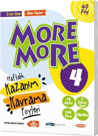 Kurmay Elt 2024 4. Sınıf More & More Kazanım Kavrama Föyleri - Kurmay Yayınları