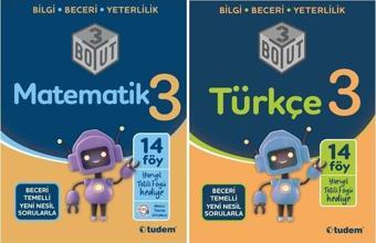 Tudem 3. Sınıf Matematik + Türkçe 3 Boyut Set 2 Kitap 2023 - Tudem Yayınları - Ders Kitapları