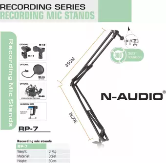 Rp-7 36cm Podcast Akrobat Masa Monteli Mic. Stand