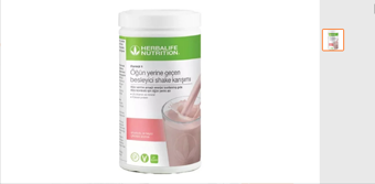 Herbalife Formül 1 Ahududu ve Beyaz Çikolata Aromalı Besleyici Shake Karışımı