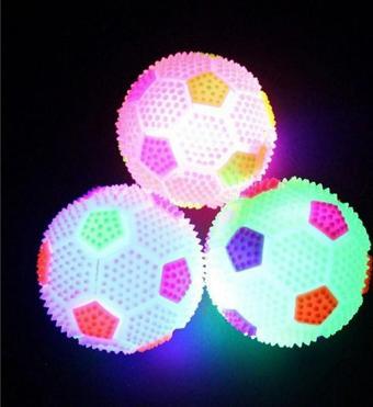 3 PCS FLASHING LİGHT UP BALL 3 ADET SESLİ LED IŞIKLI MİNİ FUTBOL TOPU YOYO IŞIKLI STRES OYUNCAĞI