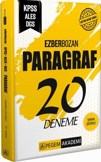 Ezberbozan KPSS ALES DGS Paragraf 20 Deneme - Pegem Akademi Yayıncılık