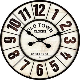 Aypaş Galaxy Old Town Serisi DM50-1 Sessiz Akar Duvar Saati 50 cm