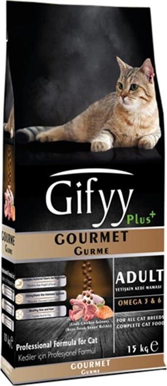 Gifyy Kuzu-Somon-Tavuk Etli Gurme Kedi Kuru Maması 15 Kg