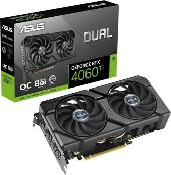 Asus RTX 4060 TI Dual OC DUAL-RTX4060TI-O8G 128 Bit GDDR6 8 GB Ekran Kartı