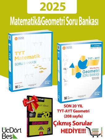 345 -2025 Model Tyt Matematik ve Geometri Soru Bankası Öıkmış Sorular Hediyeli! - Üç Dört Beş Yayınları