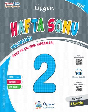 Üçgen 2025 2. Sınıf Hafta Sonu Ödev Ve Çalışma Yaprakları 36 Hafta - Üçgen Yayıncılık