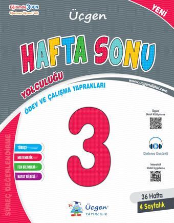 Üçgen 2025 3. Sınıf Hafta Sonu Ödev Ve Çalışma Yaprakları 36 Hafta - Üçgen Yayıncılık
