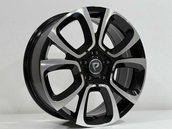 Powcan BK-5850 7X17 5X108 ET43 65.1 BLACK MACHINED JANT (TAKIM SATILIR) (4 ADET FİYATIDIR)