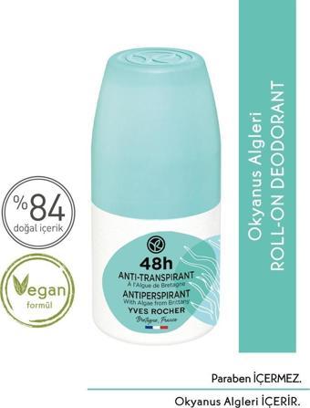 Yves Rocher Unisex Roll-On Antiperspirant Deodorant - Okyanus Algleri-50 ml 58616