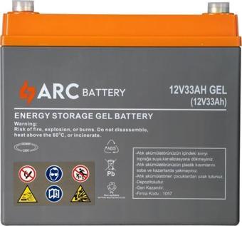 Arc 12 Volt 33 Amper Jel Akü Üretim Tarihi: 2024