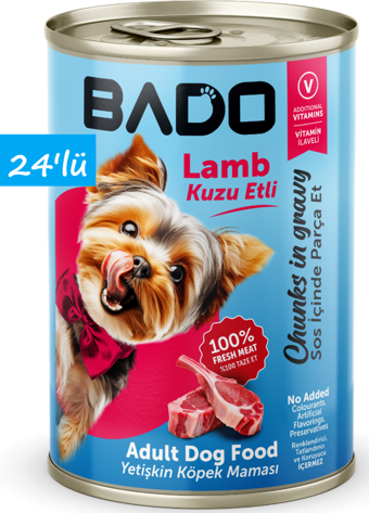 Bado Yetişkin Yaş Köpek Maması Kuzu Etli 400Gr 24'lü