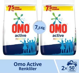 Omo Matik 7.5 Kg Active Renkliler x 2 Adet