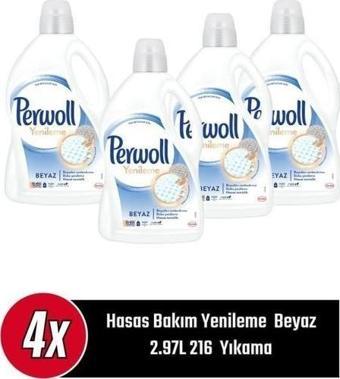 Perwoll Hasas Yenileme Beyaz  4x 2.97L 216 Yıkama