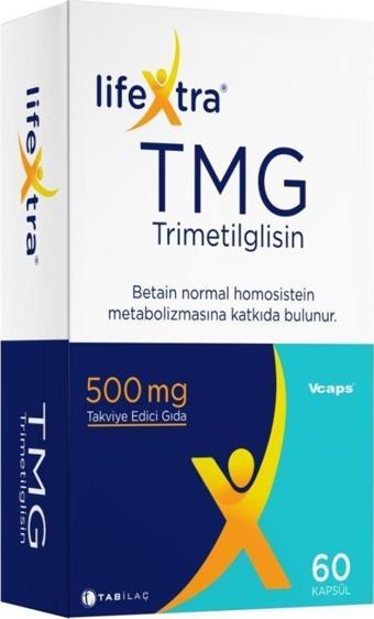 LifeXtra TMG Trimetilglisin 500 mg 60 Kapsül