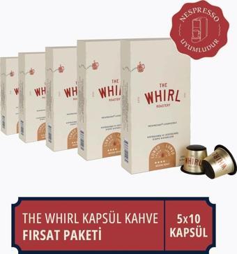 The Whirl Lungo Medium Kapsül Kahve 5'li Fırsat Paketi 50 Kapsül