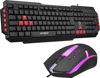 Hytech HYK-46 GAMY COMBO Siyah USB Kırmızı Tuşlu Q Gaming Oyuncu Klavye + Mouse Set