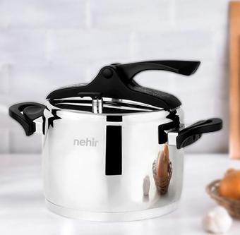 Nehir silver trend 4 lt düdüklü tencere paslanmaz çelik
