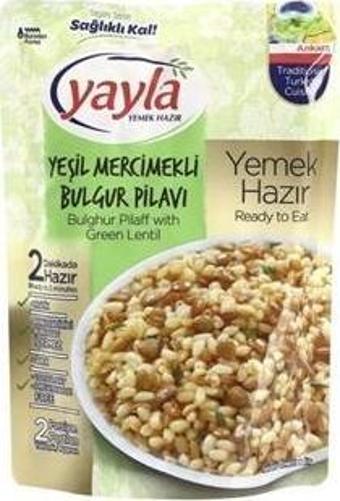 Yayla Gurme Yeşil Mercimekli Bulgur Pilavı 250 Gr. (12'li)