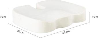Viscofoam  Ortopedik Oturma Minderi Hemeroid Kuyruk Sokumu Coccyx Oturma Minderi Visco Minder Gri