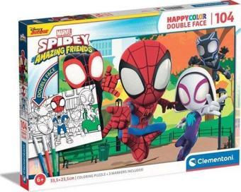 Clementoni 60 Parça Double Face Coloring Puzzle Spidy and His Amazing Friends 25727