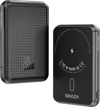 Shaza 5000 Mah 20W Megsafe Hızlı Şarj Powerbank Siyah