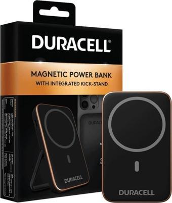 Duracell 5.000Mah Magsafe Wireless Powerbank 18W ( Stand Özellikli ) - Siyah